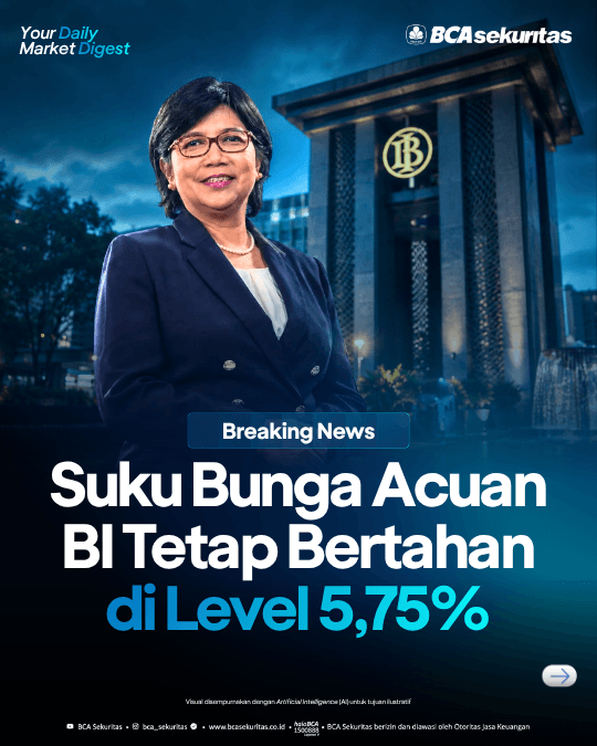 Suku Bunga Acuan BI Tetap Bertahan di Level 5,75%
